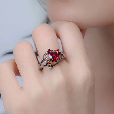 Ember Heart Rings