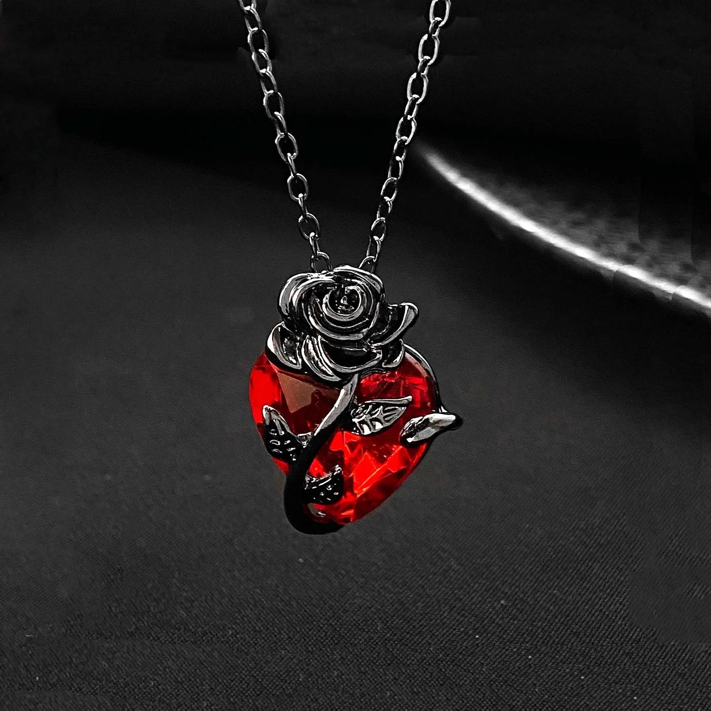 Midnight Scarlet Necklace