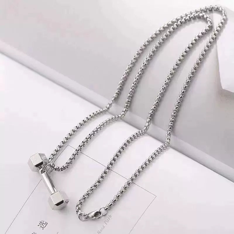 Fitness Dumbbell Necklace