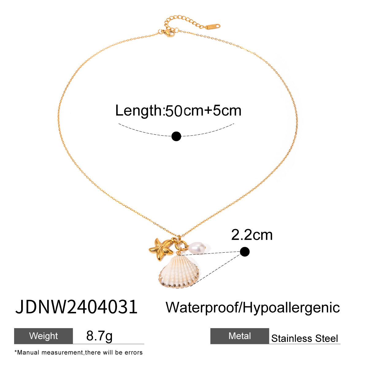 Serene Shell Charm Necklace