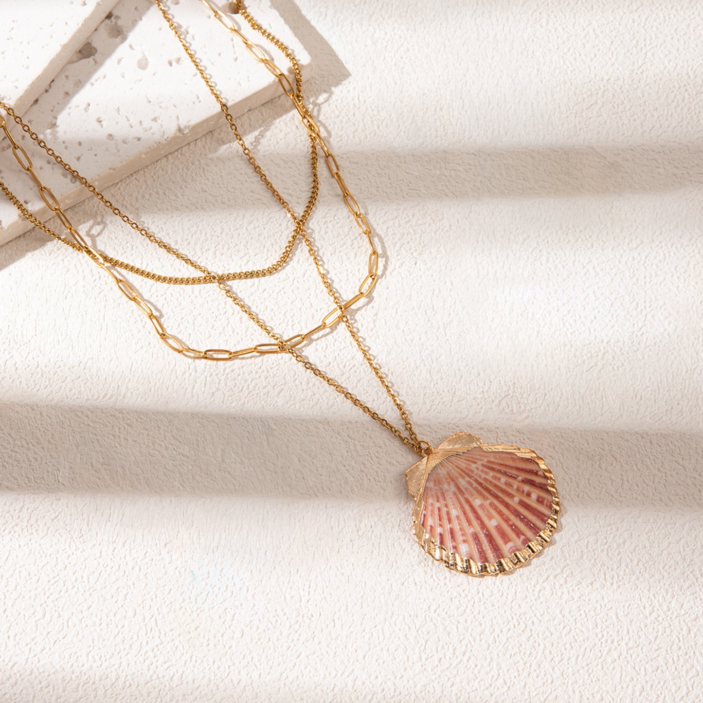 Boho Blush Shell Necklace