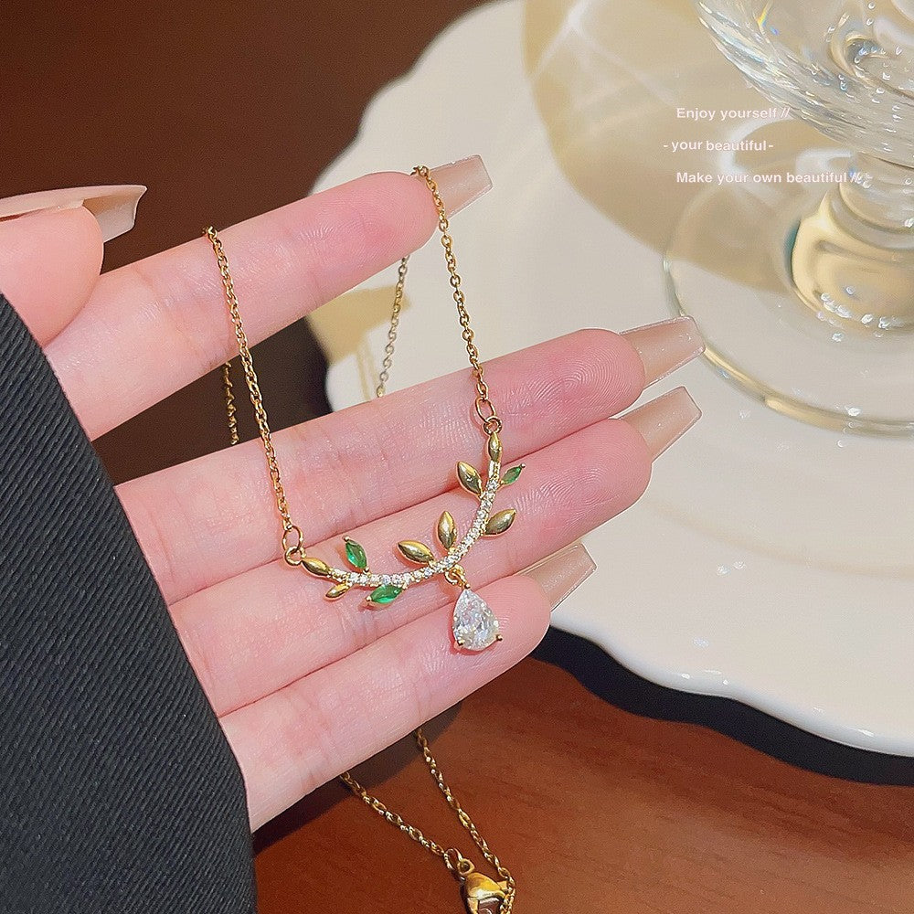 Garden Crystal Drop Necklace