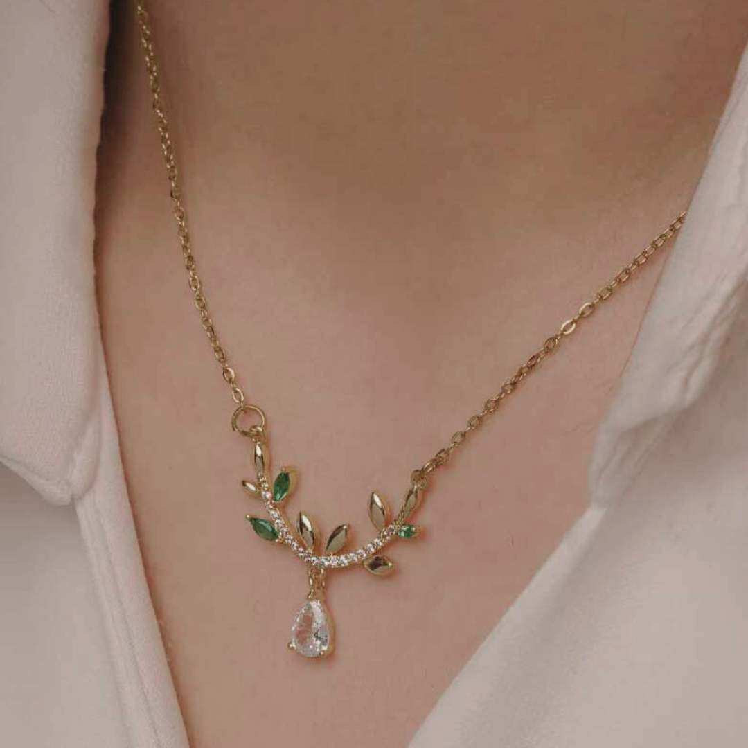 Garden Crystal Drop Necklace