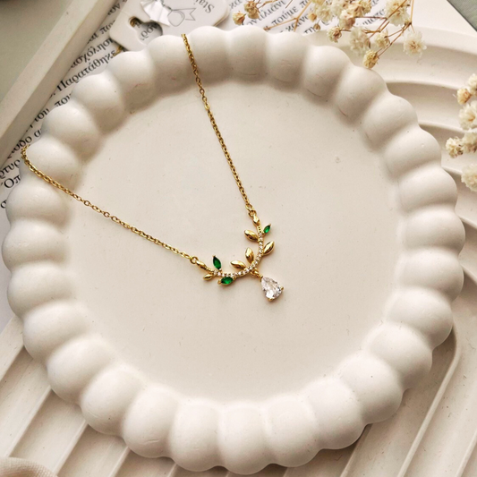 Garden Crystal Drop Necklace