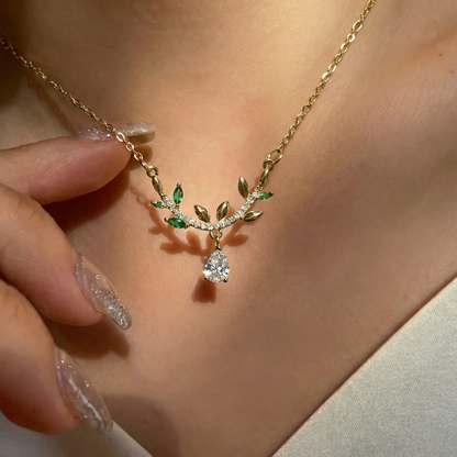 Garden Crystal Drop Necklace