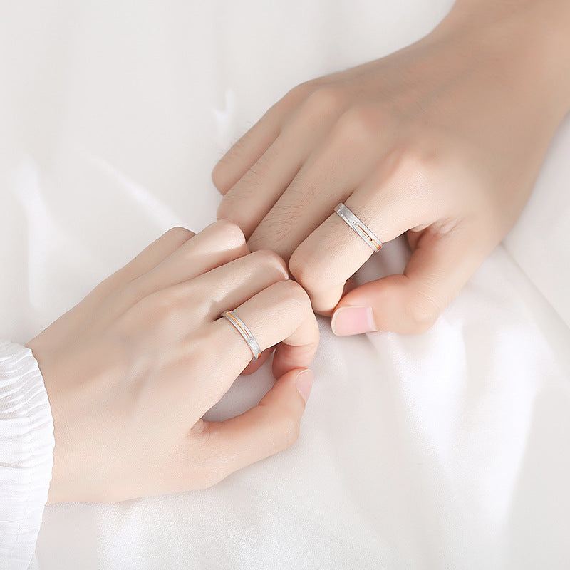 Shooting Star Couple Rings