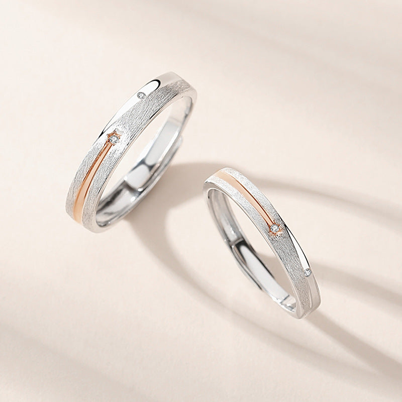 Shooting Star Couple Rings