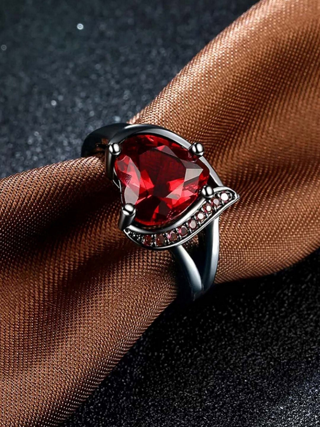Ember Heart Rings