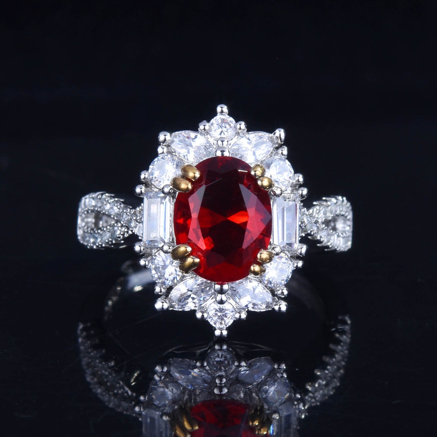 Crimson Crown Ring