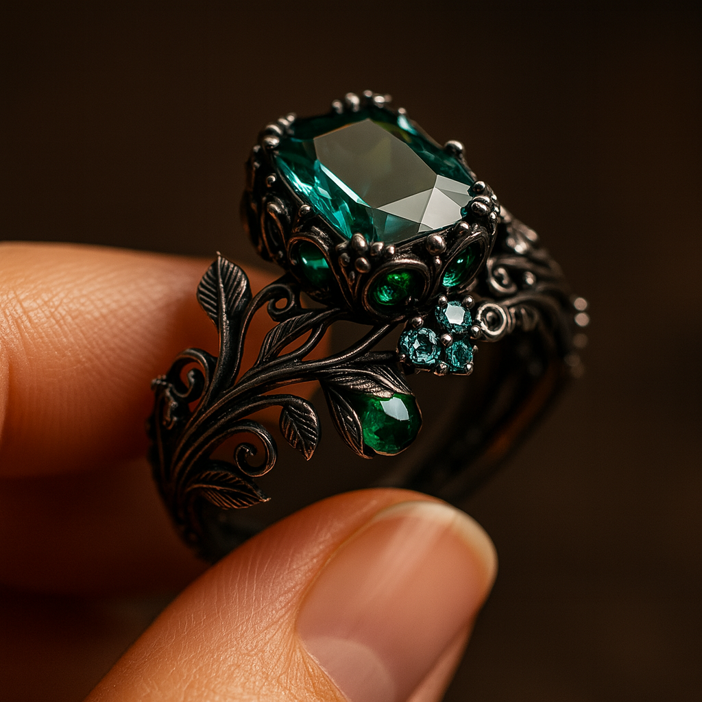 Midnight Ivy Ring