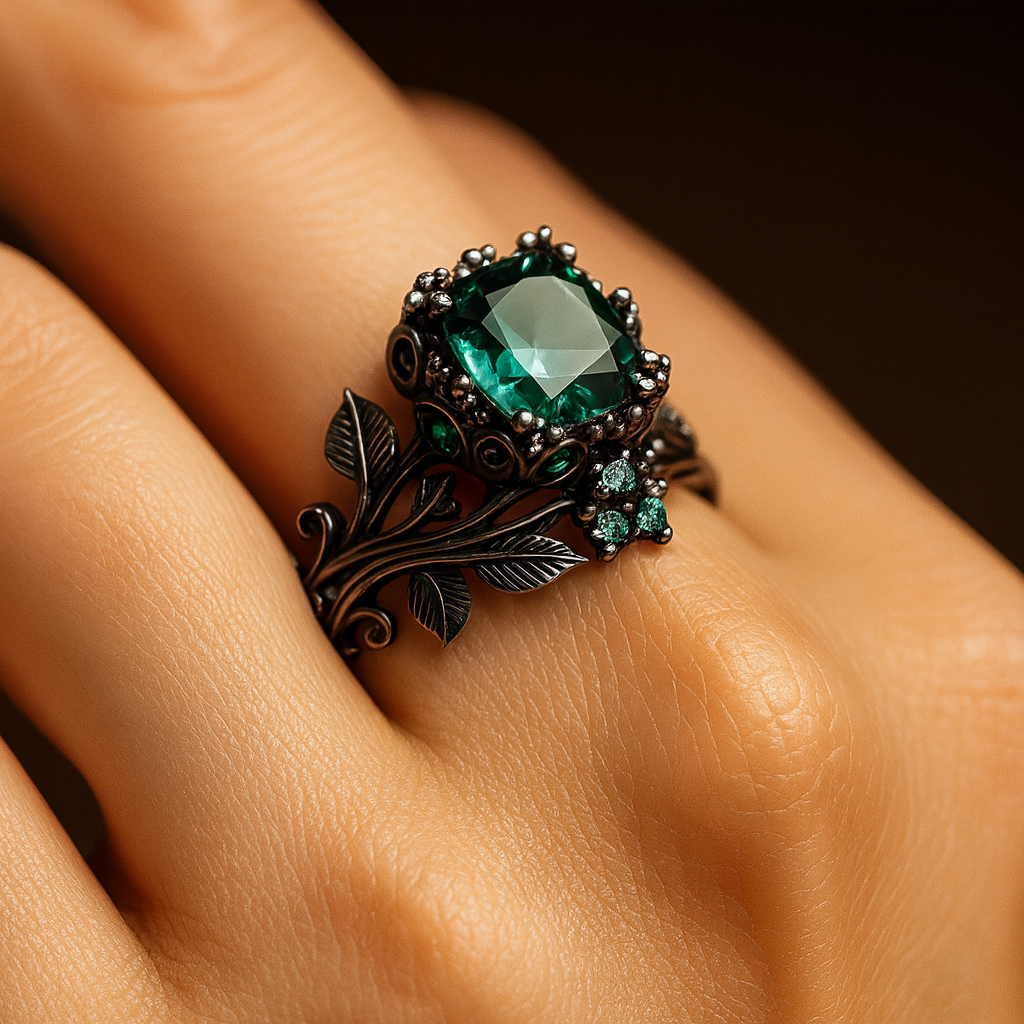 Midnight Ivy Ring