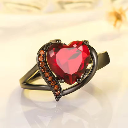 Ember Heart Rings