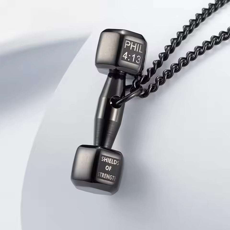 Fitness Dumbbell Necklace