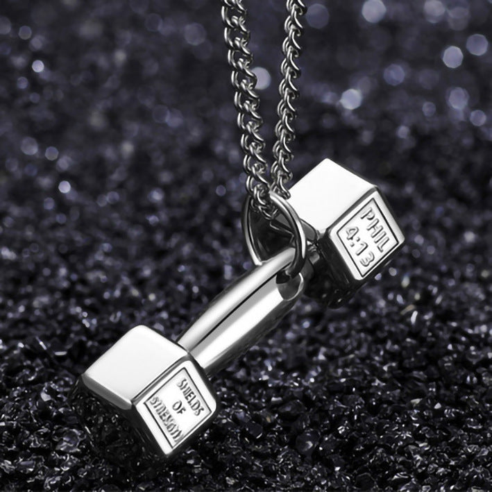 Fitness Dumbbell Necklace