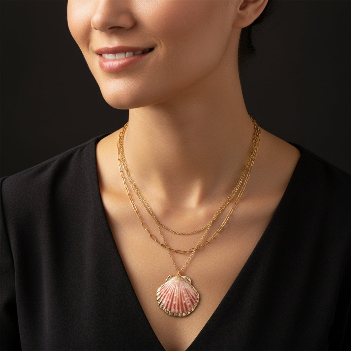 Boho Blush Shell Necklace