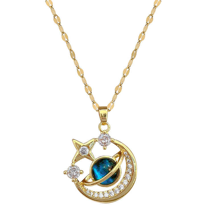 Golden Galaxy Necklace