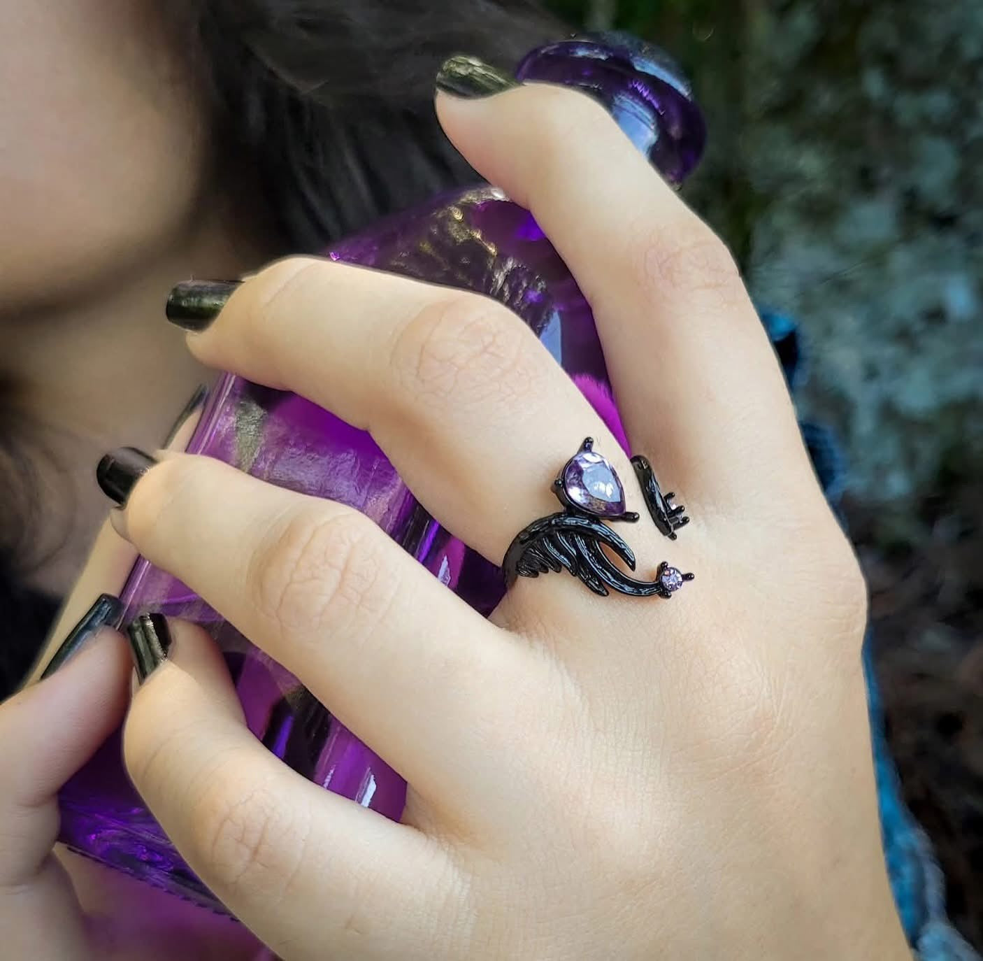 Violet Phoenix Ring