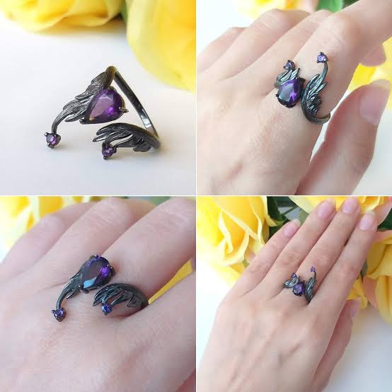 Violet Phoenix Ring