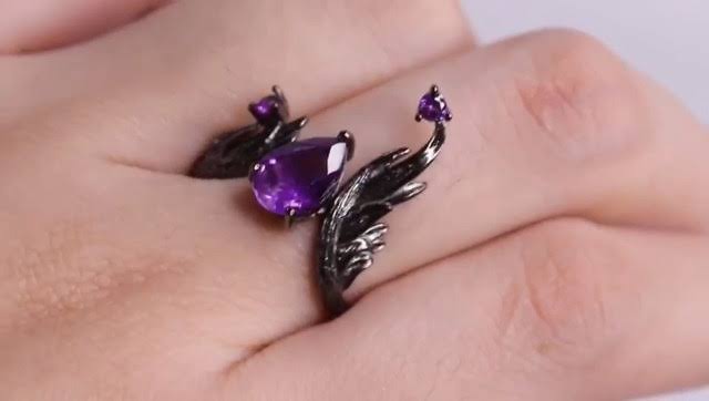 Violet Phoenix Ring