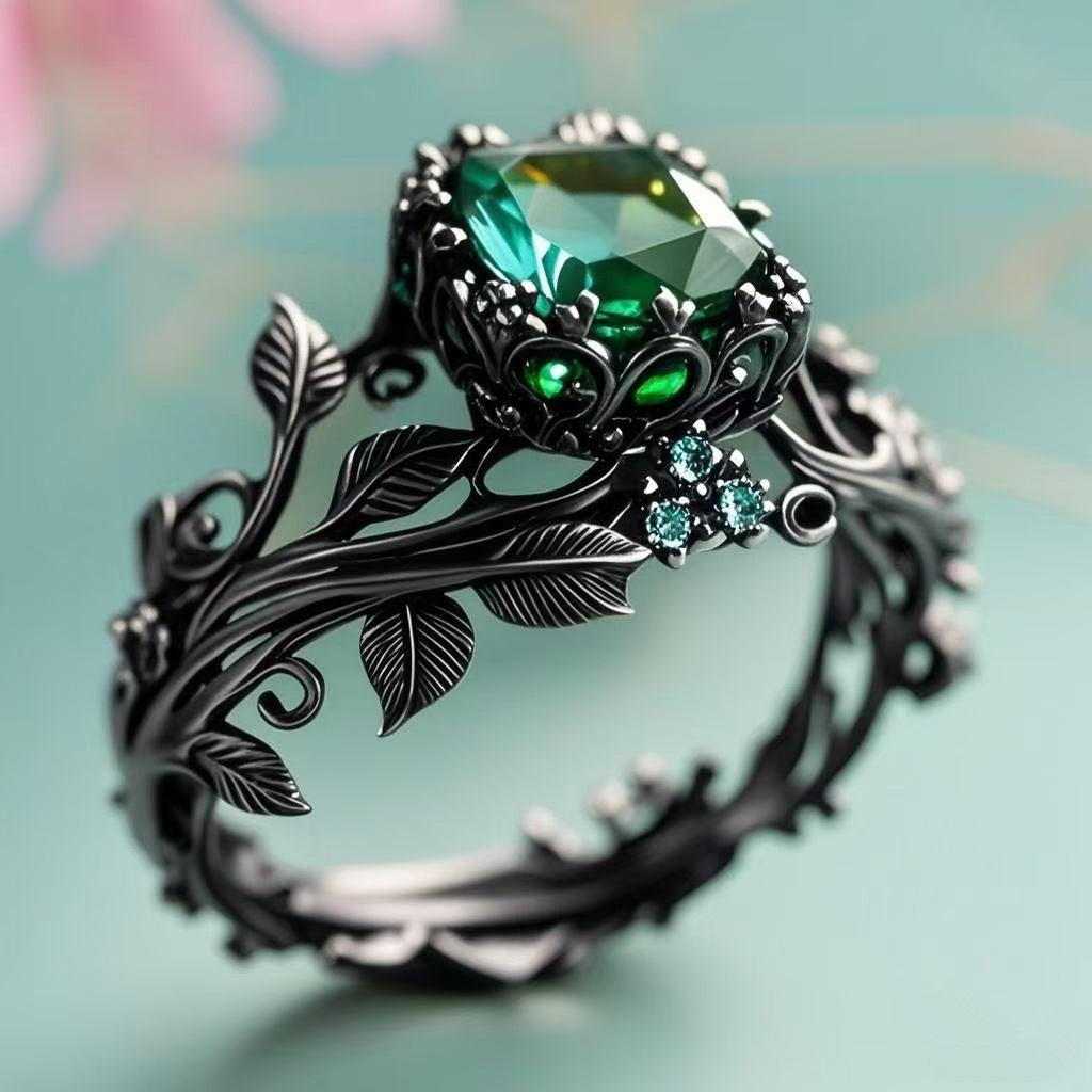 Midnight Ivy Ring