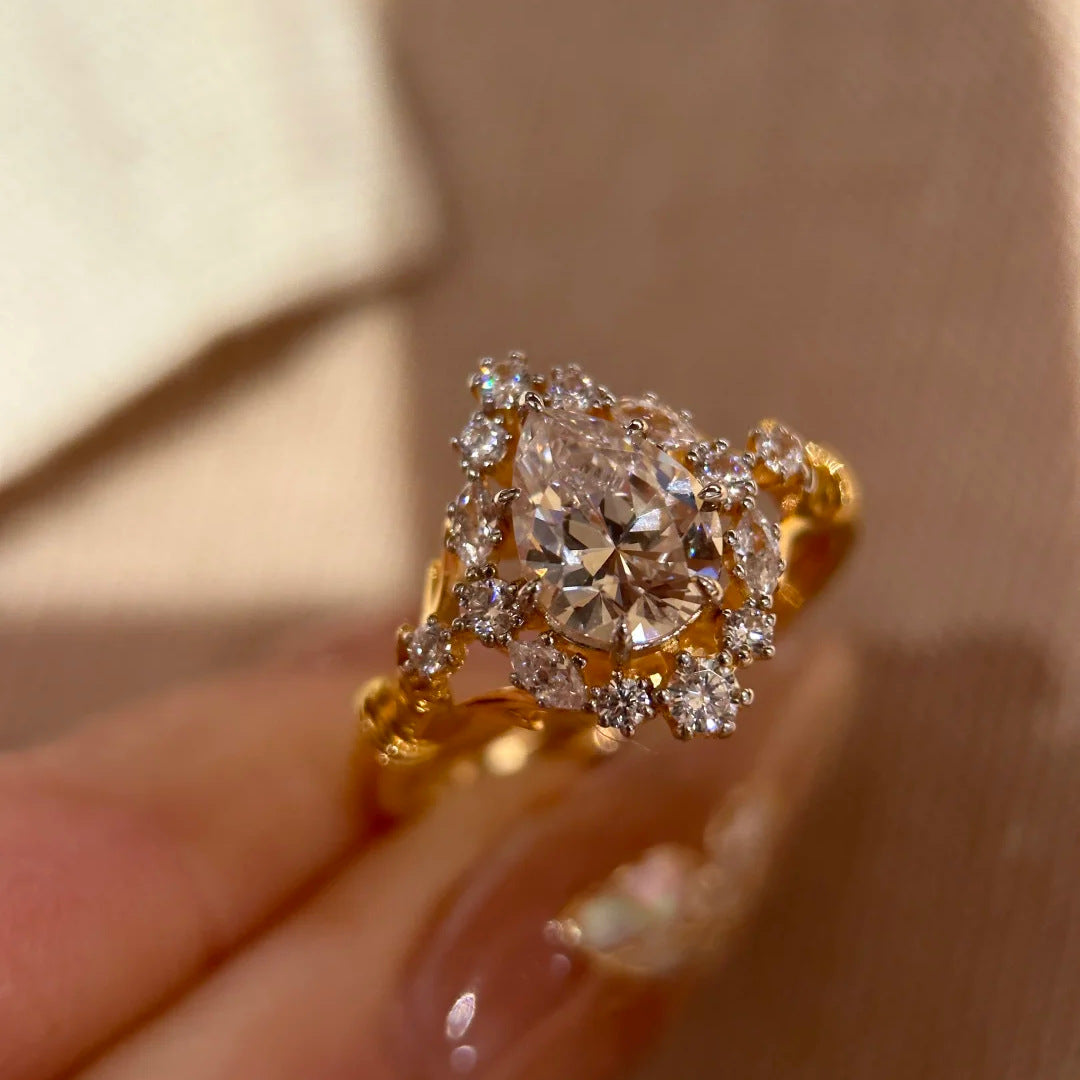 Radiant Lily Petal Ring