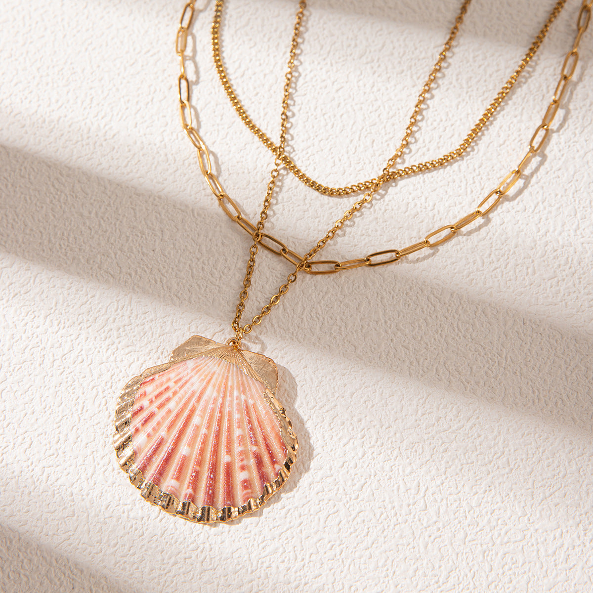 Boho Blush Shell Necklace