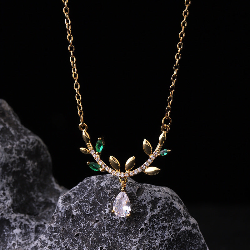 Garden Crystal Drop Necklace
