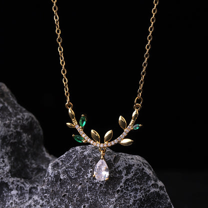 Garden Crystal Drop Necklace
