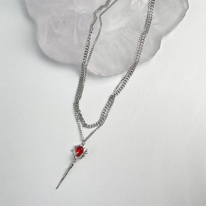 Rose in Thorne Necklace
