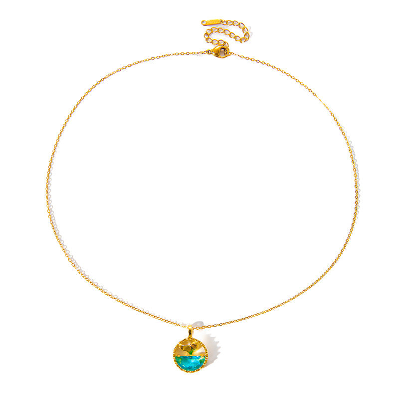 Aqua Fishtail Necklace