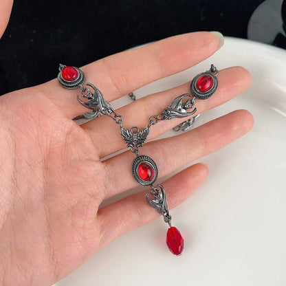 Noir Flame Drop Necklace