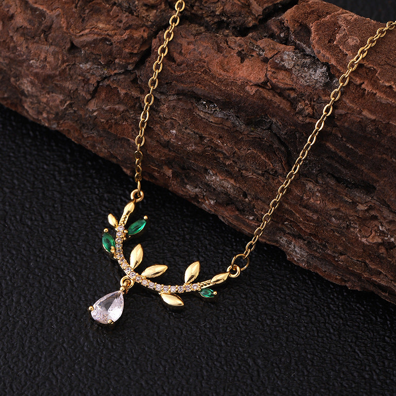 Garden Crystal Drop Necklace