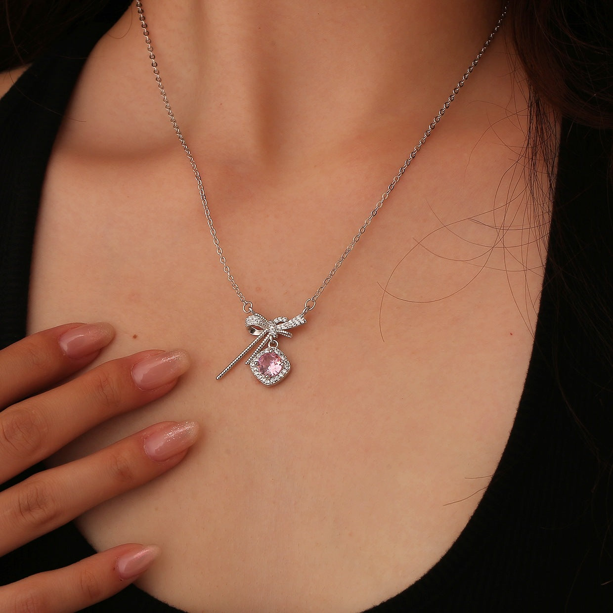 Twinkie Bow Necklace