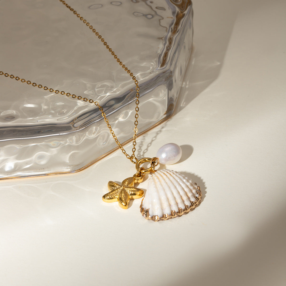 Serene Shell Charm Necklace