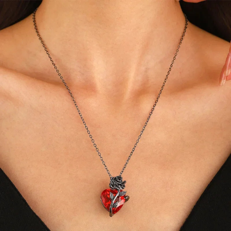 Midnight Scarlet Necklace