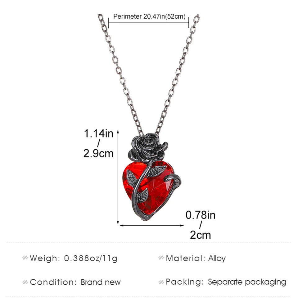 Midnight Scarlet Necklace