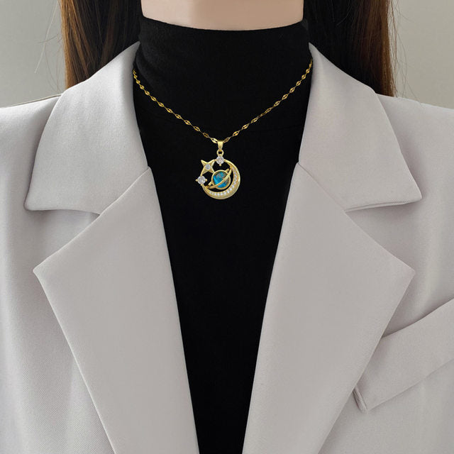 Golden Galaxy Necklace