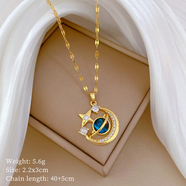 Golden Galaxy Necklace