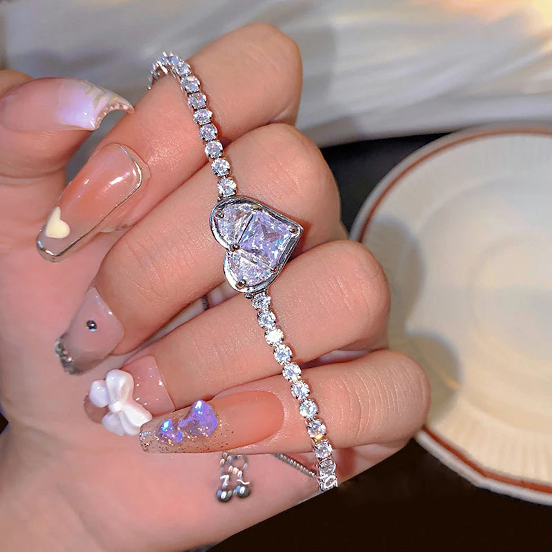 Frosted Heart Bracelet