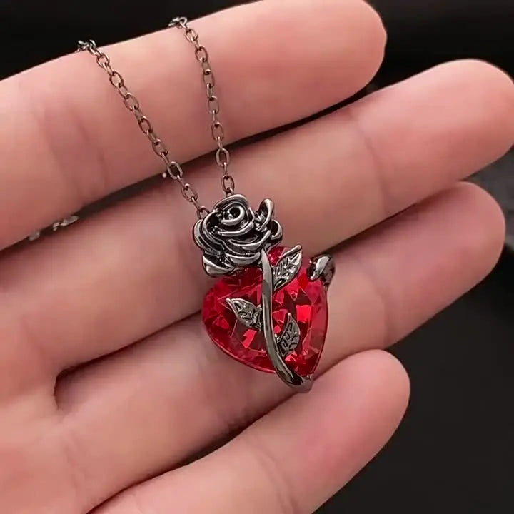 Midnight Scarlet Necklace