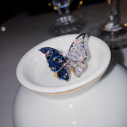 Blue Dusk Butterfly Ring