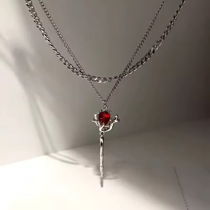Rose in Thorne Necklace