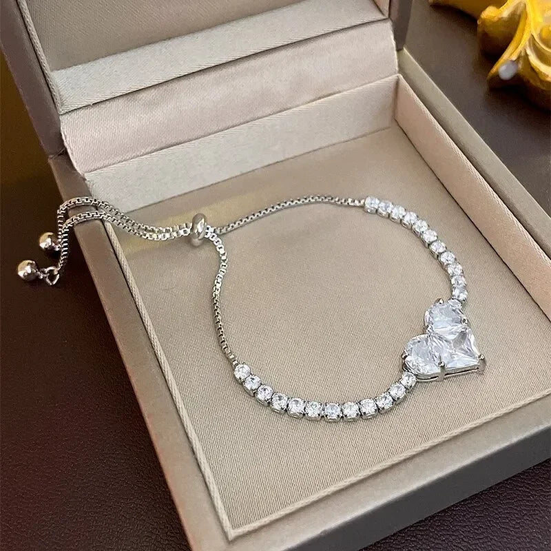 Frosted Heart Bracelet